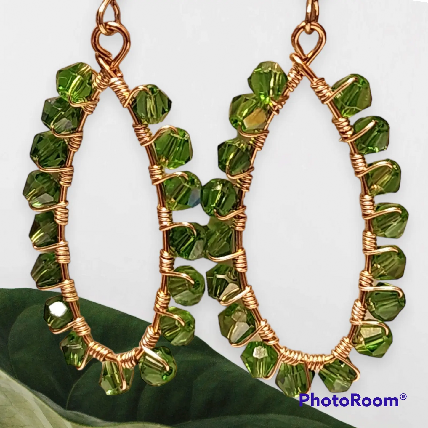 Bicone Crystal Hoop Earrings - Bead From The Heart Creations