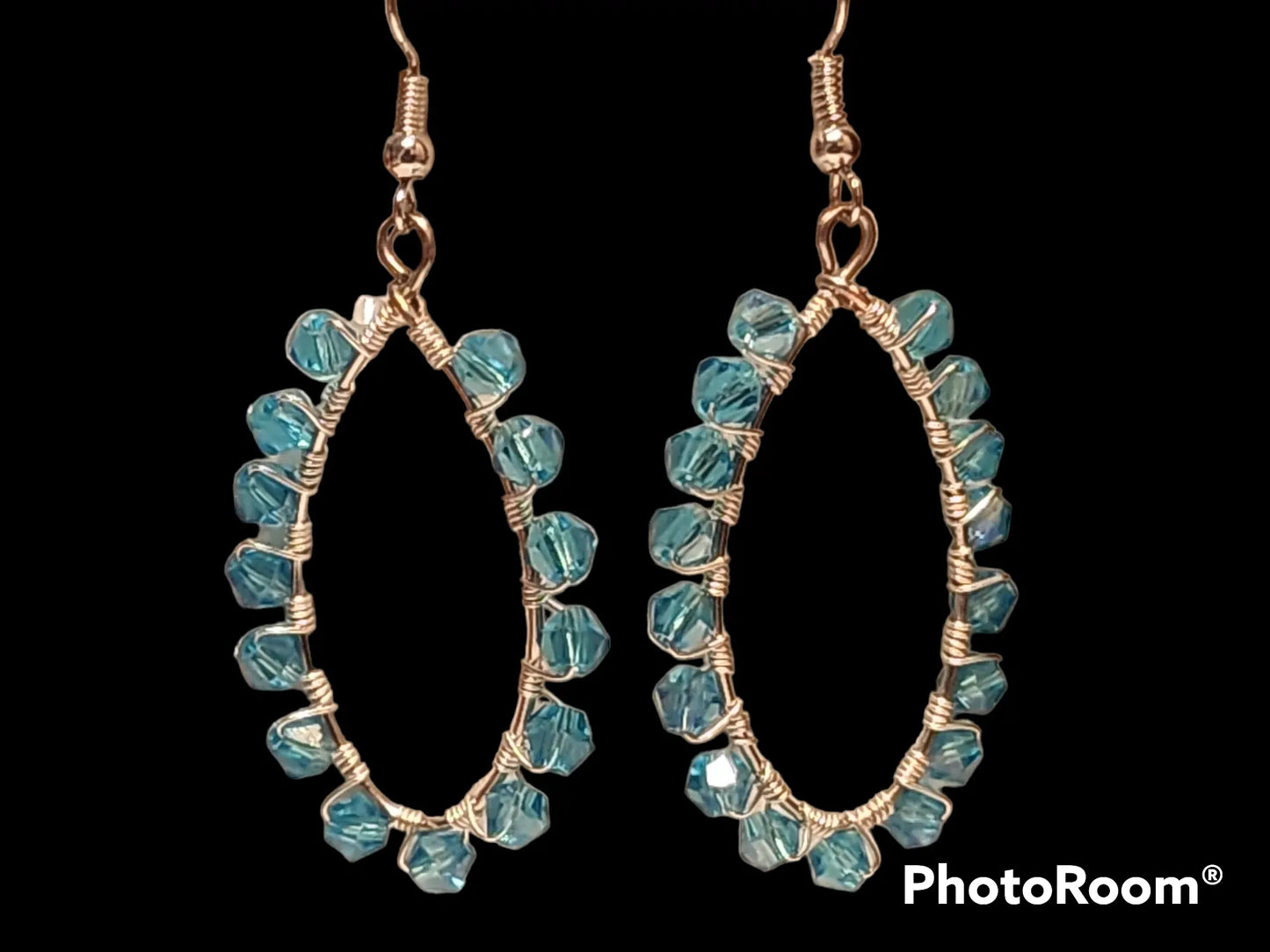 Bicone Crystal Hoop Earrings - Bead From The Heart Creations