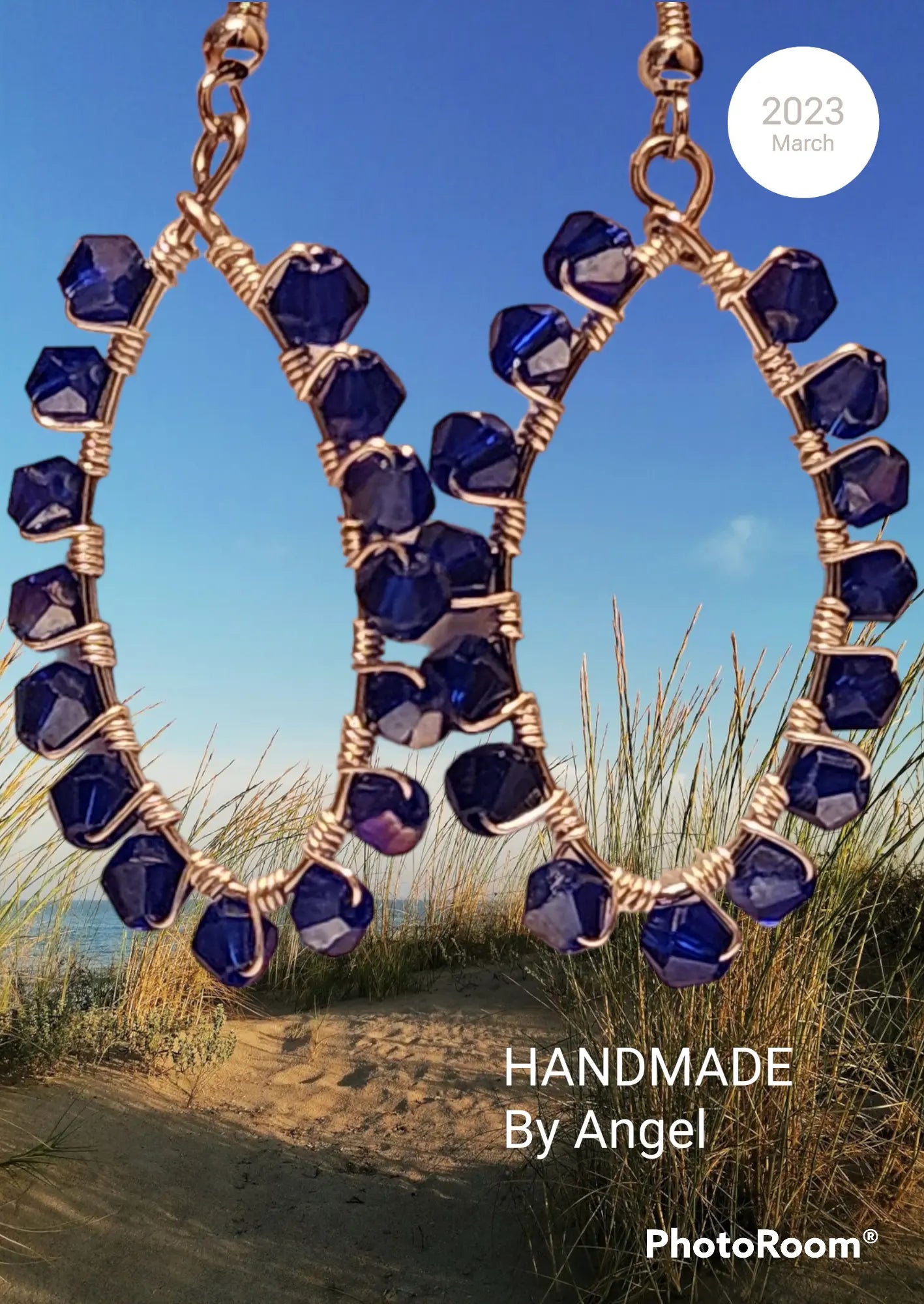 Bicone Crystal Hoop Earrings - Bead From The Heart Creations