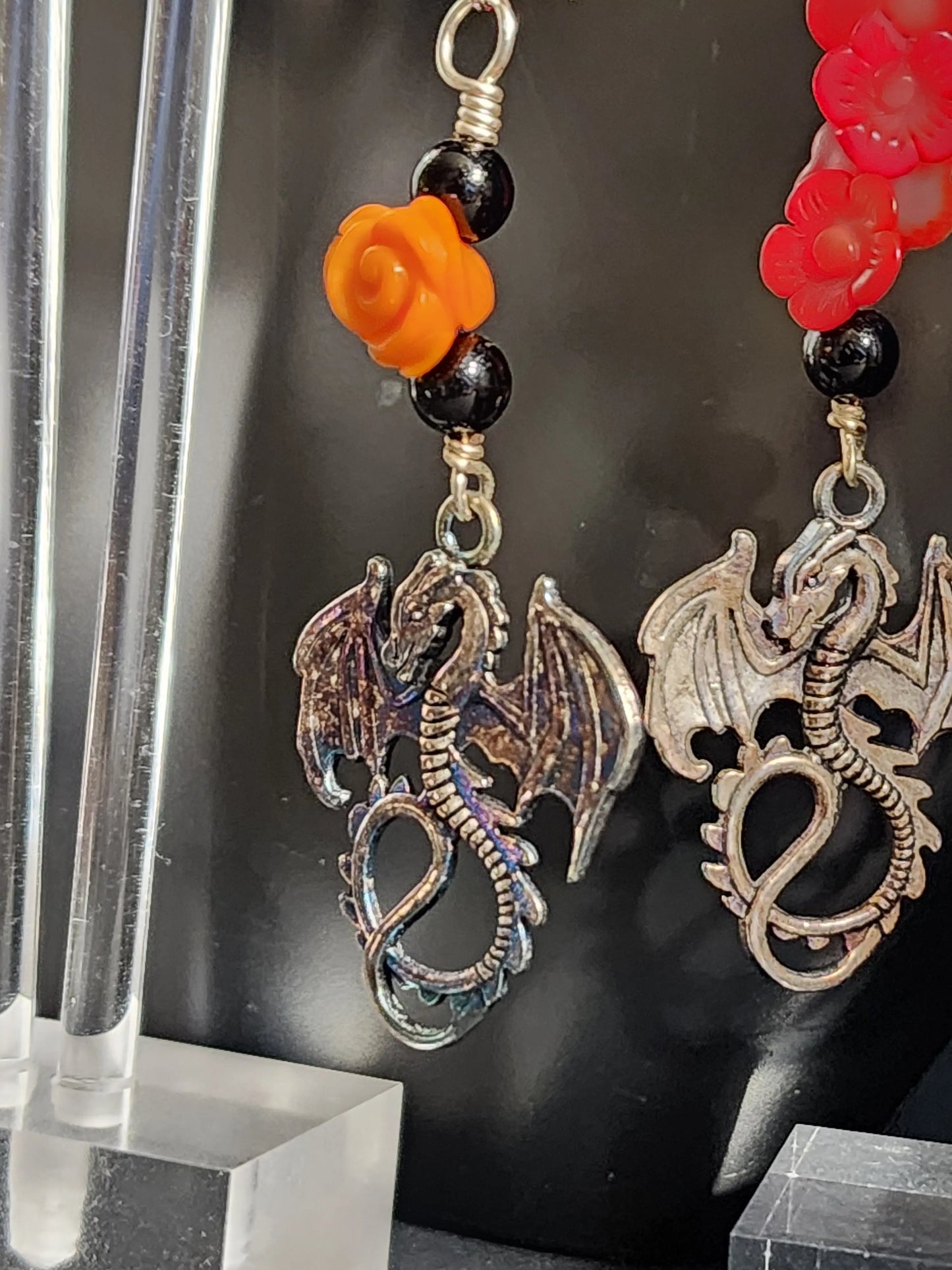 Dragon Earrings Bead From The Heart Creations