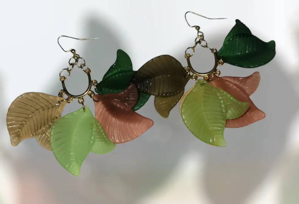 Falling leaves dangle earrings - Bead From The Heart Creations