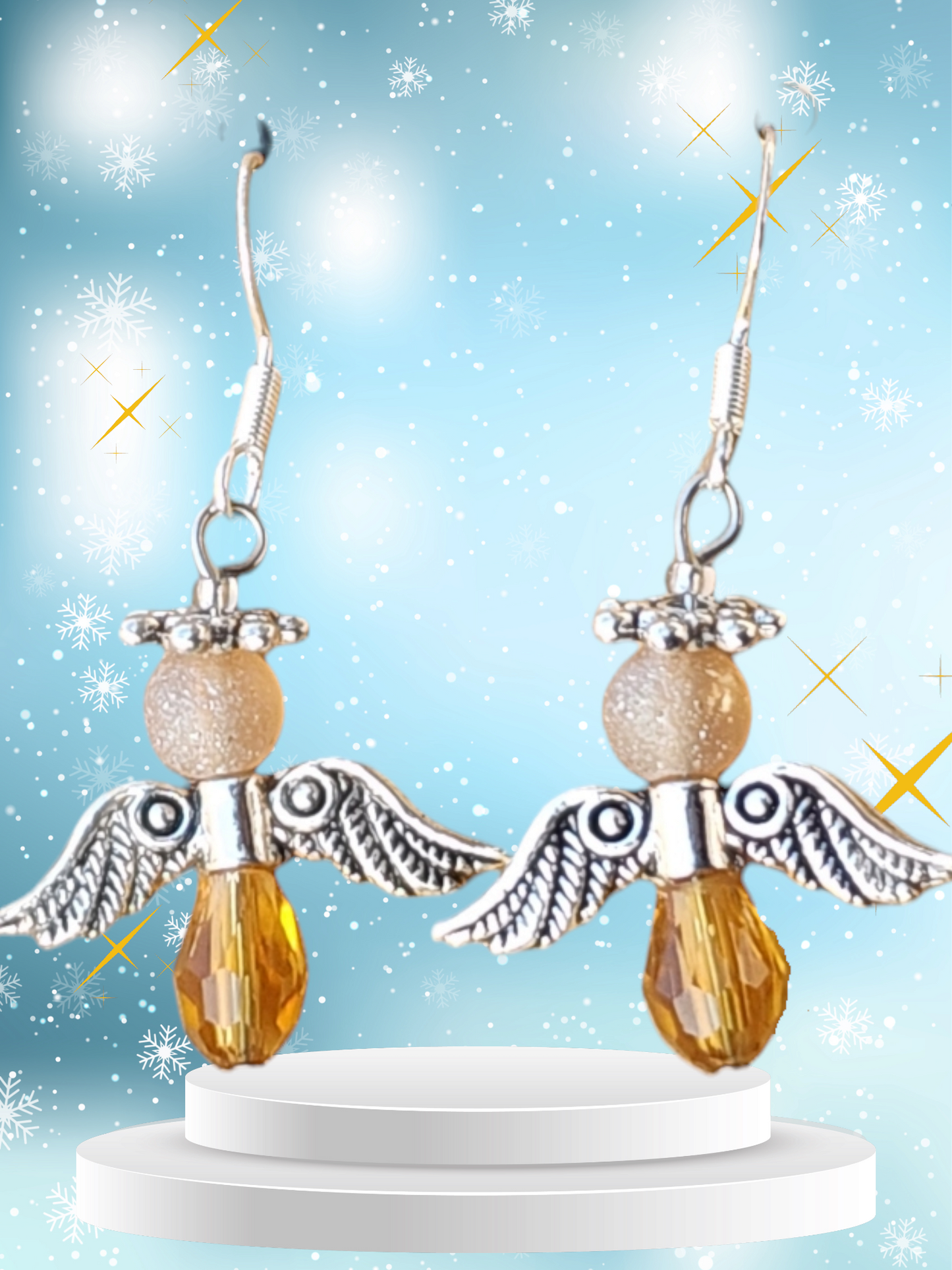 Angel Crystal Earrings Bead From The Heart Creations