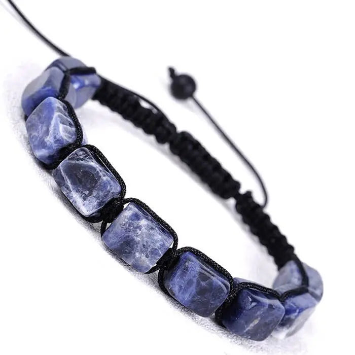 Sodalite Cube Bead Adjustable Bracelet It's Your Journey LLC