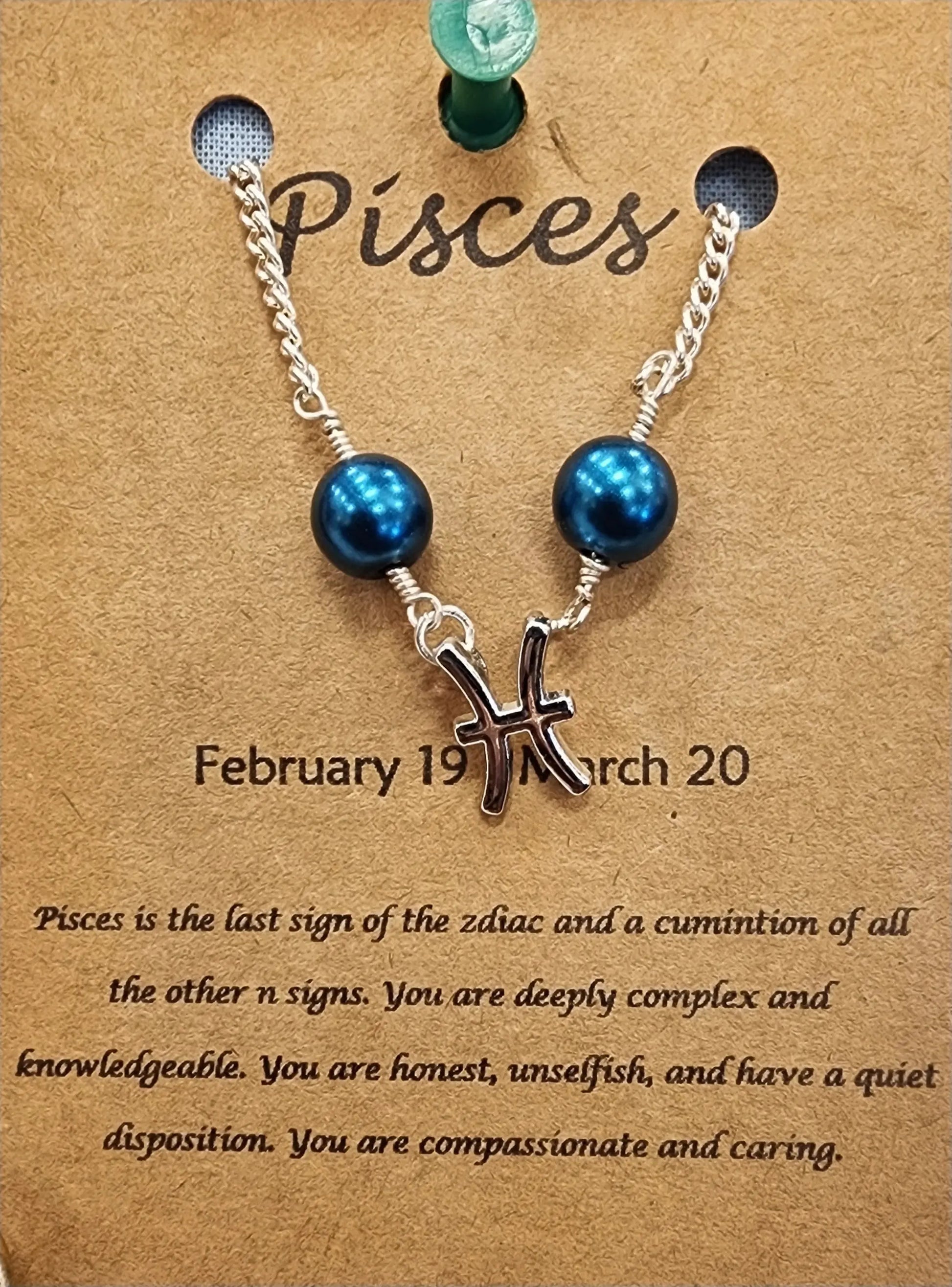 Zodiac Pendent Chain Necklace - Bead From The Heart Creations