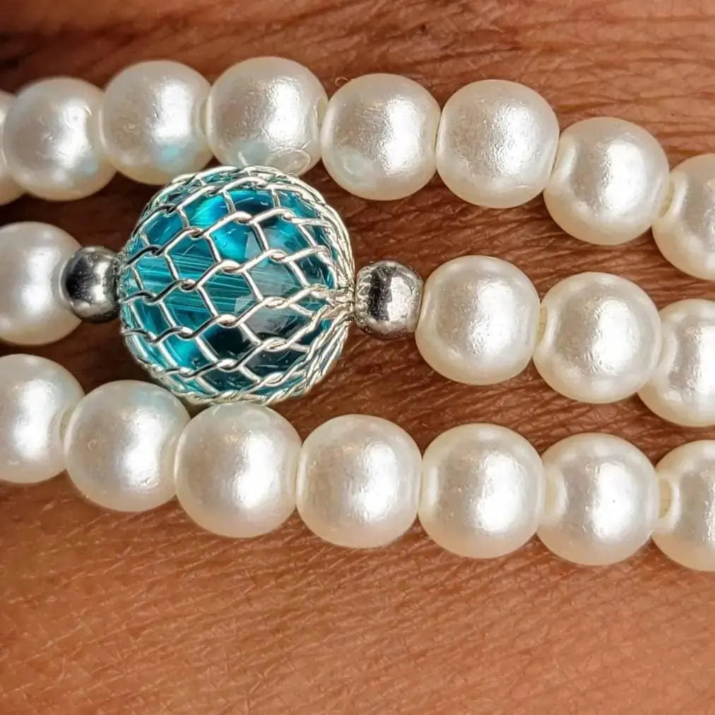 versatile pearl bracelet/necklace - Bead From The Heart Creations